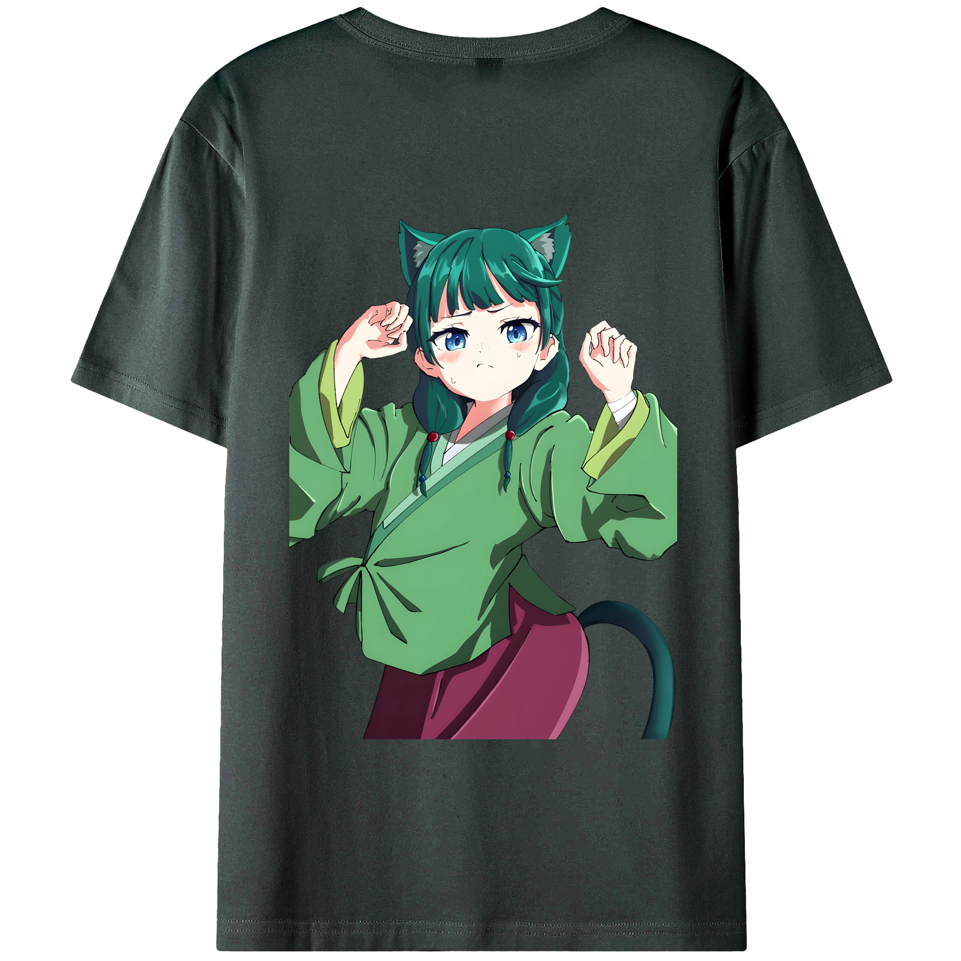 （画像用） 薬屋のひとりごと The Apothecary Diaries 綿100％ メンズ半袖Tシャツ（バックプリント） 通気性